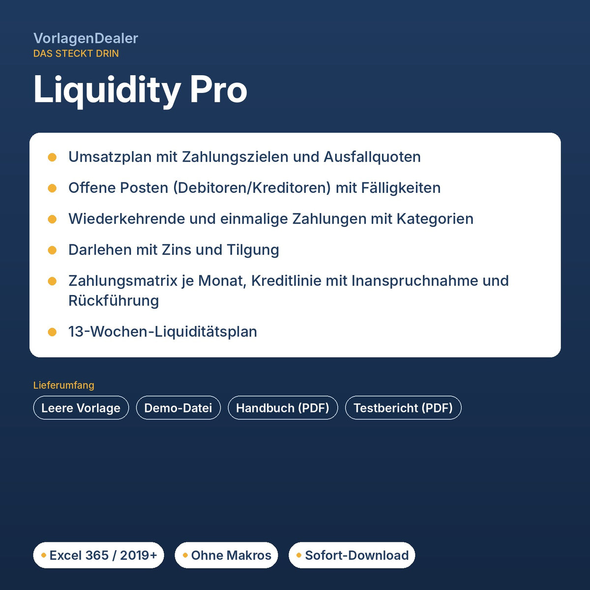 Liquidity Pro – Funktionen und Lieferumfang