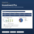 Investment Pro – Dashboard der Excel-Vorlage