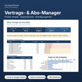 Vertrags- & Abo-Manager mit Kündigungsfristen – Excel-Vorlage