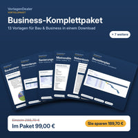 Business-Komplettpaket – 13 Vorlagen für Bau & Business
