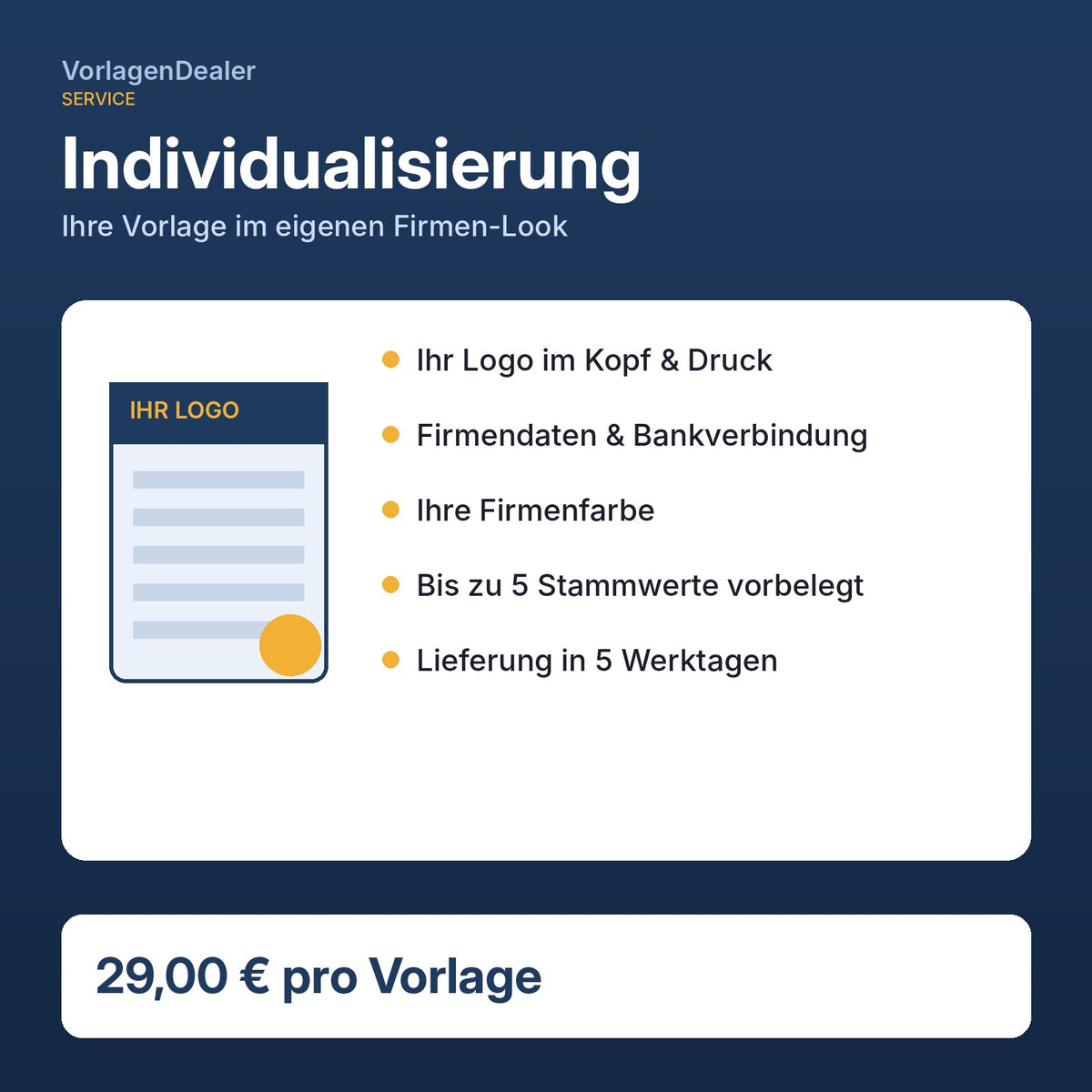 Individualisierung: Excel-Vorlage mit eigenem Logo und Firmendaten